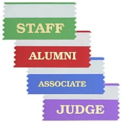 Stock Badge Ribbon 2" x 4" - 24 hr