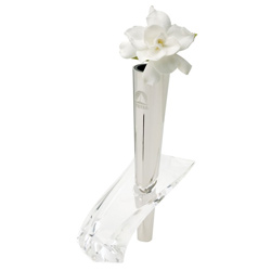 Chrome Vase with Acrylic Glacier Stand  Main Image