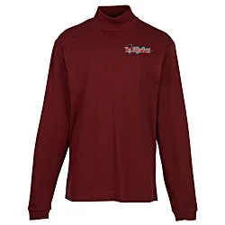 Sueded Cotton Jersey Mock Turtleneck - Men's