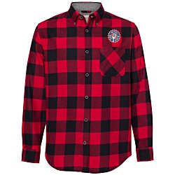 Weatherproof Vintage Brushed Flannel Plaid Shirt- Men's - Embroidered