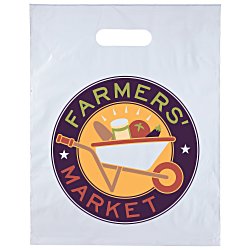 Recyclable Full Color Die Cut Handle Plastic Bag - 15" x 12"