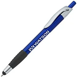 Simplistic Stylus Grip Pen - Metallic - Silver - 24 hr