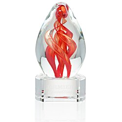 Helix Art Glass Award - Clear Base