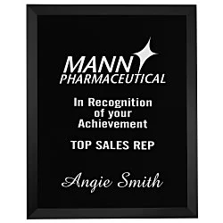 Black Glass Wall Plaque - 10"