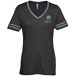 Jerzees Tri-Blend Ringer Varsity T-Shirt - Ladies' - Embroidered