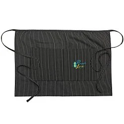 Half Bistro Two-Pocket Apron - Pinstripe