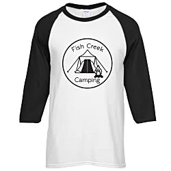 Gildan Heavy Cotton 3/4 Sleeve Raglan T-Shirt - Screen