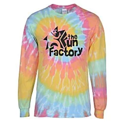 Tie-Dyed Multicolor Spiral LS T-Shirt