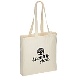 Gusseted Cotton Sheeting Tote - Natural - 24 hr