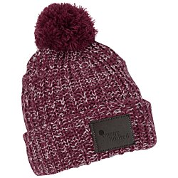 Pom Pom Beanie with Cuff - Patch