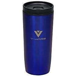 Custom Accent Stainless Travel Mug - 16 oz. - Colors - Laser Engraved