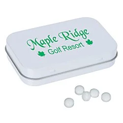 Rectangular Tin with Shaped Mints - Golf Ball