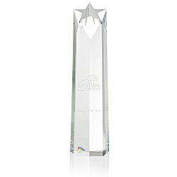 Crystal Star Obelisk Award - 14"