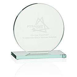 Fellowship Jade Glass Award - 6"