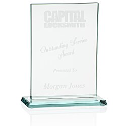Stately Jade Glass Award - 9"