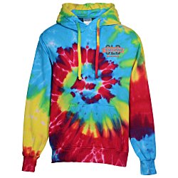 Tie-Dyed Spiral Hoodie - Embroidered