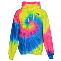 Tie-Dye Swirl Hoodie - Embroidered