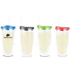 Clear Slide Tumbler with Straw - 32 oz.  Main Image
