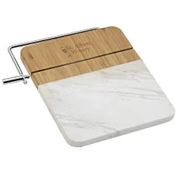 Marble and Bamboo Cheese Cutting Board