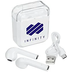 Braavos True Wireless Ear Buds with Charging Case - 24 hr