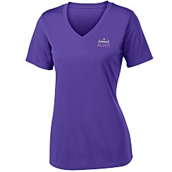 Contender Athletic V-Neck T-Shirt - Ladies' - Embroidered - 24 hr
