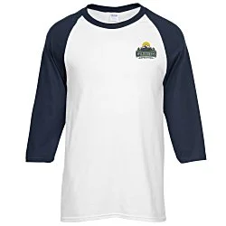 Gildan Heavy Cotton 3/4 Sleeve Raglan T-Shirt - Embroidered