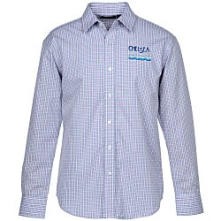 Tricolor Plaid Wrinkle Resistant Untucked Shirt - Men's