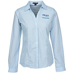 Tricolor Plaid Wrinkle Resistant Shirt - Ladies'