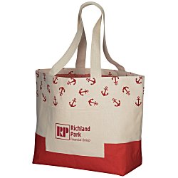 Anchors Away Cotton Beach Tote