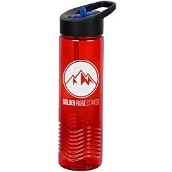 Twist Water Bottle with Two-Tone Flip Straw Lid - 24 oz.