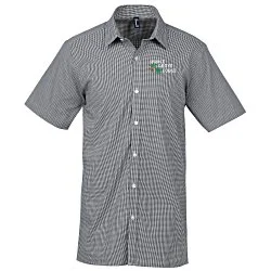 Microcheck Gingham SS Cotton Shirt - Men's