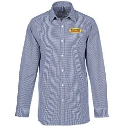 Microcheck Gingham Cotton Shirt - Men's