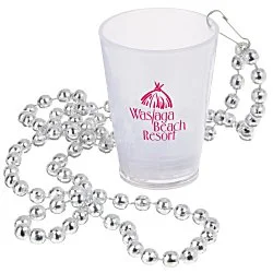 Light-up Shot Glass on Beaded Necklace - 2 oz. - Multi