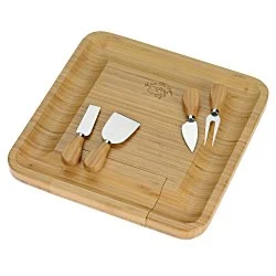 Lorenzi 4-Piece Bamboo Cheese Tray