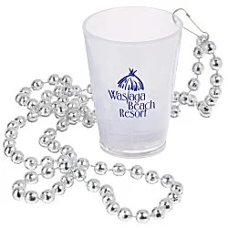 Light-up Shot Glass on Beaded Necklace - 2 oz. - Multi - 24 hr