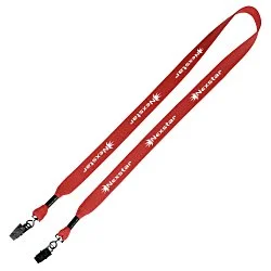 Knit Cotton Lanyard - 3/4" - 2 Bulldog Clips - 24 hr