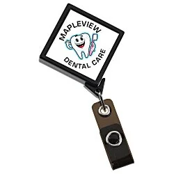 Jumbo Retractable Badge Holder - 40" - Diamond - Label