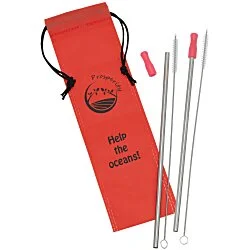 Stainless Steel Straw Set - 2 Pack