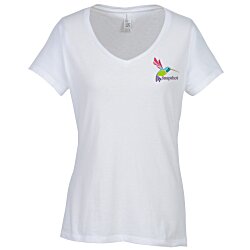 Ultimate V-Neck T-Shirt - Ladies - White - Embroidered