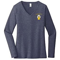 Ultimate V-Neck Long Sleeve T-Shirt - Ladies' - Colors - Embroidered