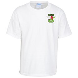 Soft Spun Cotton T-Shirt - Youth - White - Embroidered