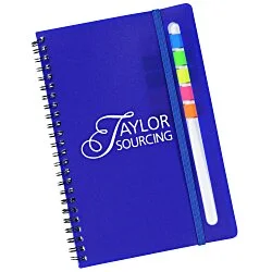 Sydney Spiral Notebook with Color Sticky Flags