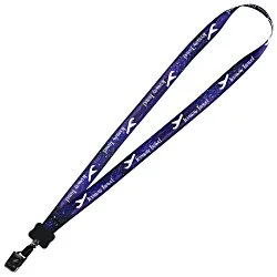 Dye-Sub Lanyard - 3/4" - 32" - Large Metal Bulldog Clip - Galaxy