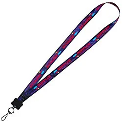 Dye-Sub Lanyard - 3/4" - 32" - Metal Swivel Snap Hook - Galaxy