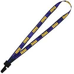 Dye-Sub Lanyard - 3/4" - 32" - Plastic Bulldog Clip - Galaxy