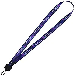 Dye-Sub Lanyard - 3/4" - 32" - Plastic Swivel Snap Hook - Galaxy