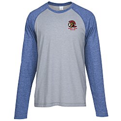 Voltage Tri-Blend Wicking LS T-Shirt - Men's - Colorblock - Embroidered