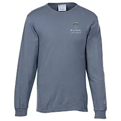 Champion Garment-Dyed LS T-Shirt - Embroidered