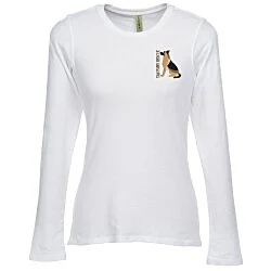 Econscious Organic Cotton LS T-Shirt - Ladies' - White - Embroidered