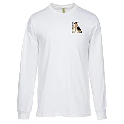 Econscious Organic Cotton LS T-Shirt - Men's - White - Embroidered